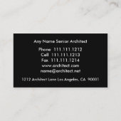 ARCHITEKTE PERFEKTE STRUKTUR VISITENKARTE (Rückseite)