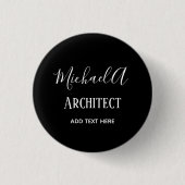 ARCHITEKTE Personalisierte Geschenke Klassisch Sch Button (Vorderseite)