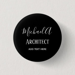 ARCHITEKTE Personalisierte Geschenke Klassisch Sch Button