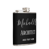 ARCHITEKTE Personalisierte Geschenke Klassisch Sch Flachmann (Rechts)