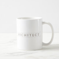 ARCHITEKTE Tasse der weißen Keramik/Sepia