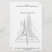 Architekten Briefpapier (Vorne/Hinten)