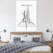 Architekten Canvas Print Leinwanddruck (Insitu (Schlafzimmer))