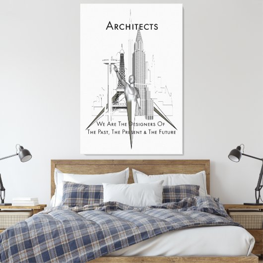 Architekten Canvas Print Leinwanddruck (Insitu (Schlafzimmer))