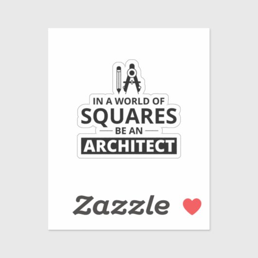 Architekten: Eine Welt jenseits von Plätzen gestal Aufkleber (Blatt)