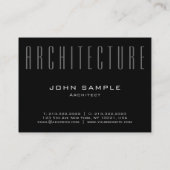 Architekten-elegantes berufliches Deluxe Visitenkarte (Rückseite)