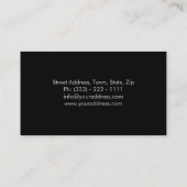 Architekten-Erbauer-Planer-Schwarz-wirklicher Visitenkarte (Rückseite)