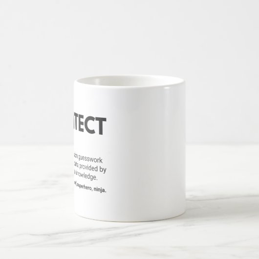 Architekten Funny Engineers Definition Kaffeetasse (Mittel)