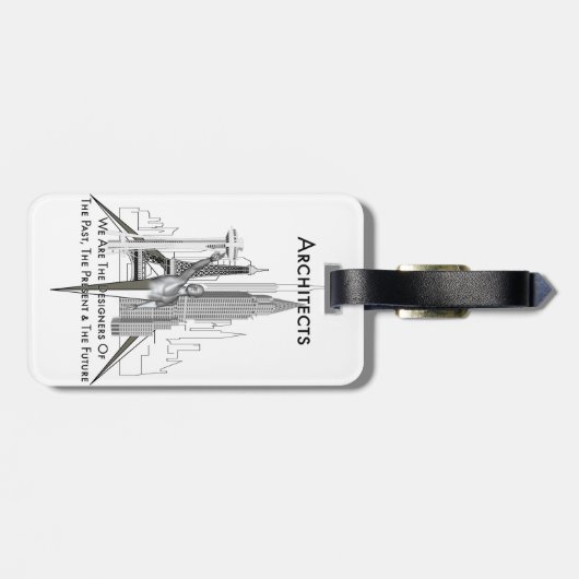 Architekten Gepäckanhänger (Rückseite horizontal)