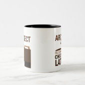 Architekten-Geschenk (lustig) Zweifarbige Tasse (Mittel)