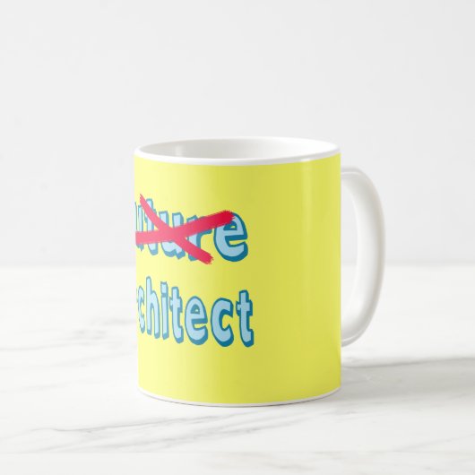 Architekten-graduierte Produkte Kaffeetasse (VorderseiteRechts)