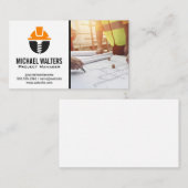 Architekten | Ingenieure, die an Blueprints arbeit Visitenkarte (Vorne/Hinten)