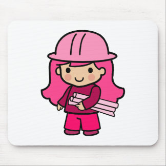 Architekten-Mädchen Mousepad