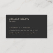 Architekten-Monogramm Professional Visitenkarte (Rückseite)