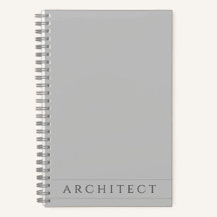 Architekten-Notizbuch 5,5x8,5 grau Spiralbindung Notizblock