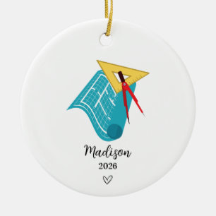 Architekten-Ornament, Geschenk für Home-Designer Keramik Ornament