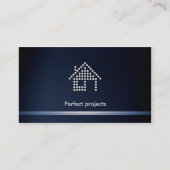 Architekten-perfektes Projekt-Blau Visitenkarte (Vorderseite)