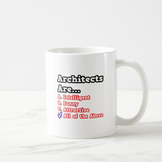 Architekten Quiz...Joke Kaffeetasse (Rechts)