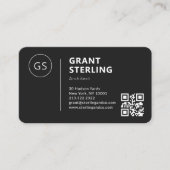 Architekten Schwarz Logo QR Code Professional Visitenkarte (Vorderseite)