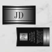 Architekten-silbernes Metall metallisch Visitenkarte (Vorne/Hinten)