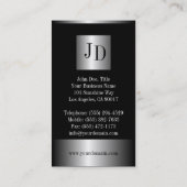 Architekten-silbernes Metall metallisch Visitenkarte (Rückseite)