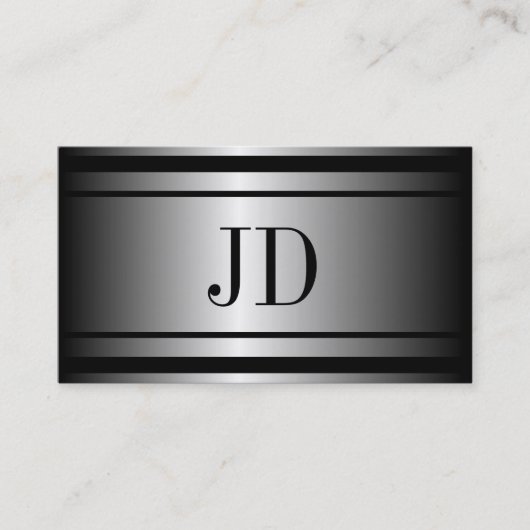 Architekten-silbernes Metall metallisch Visitenkarte (Vorderseite)