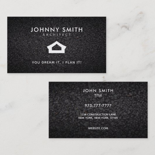 Architekten-Slogan-Visitenkarten Visitenkarte (Vorne/Hinten)