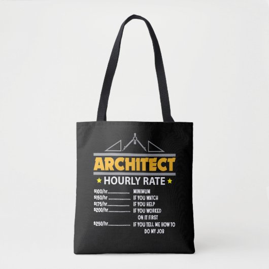 Architekten-stündlicher Anteil-lustiger Tasche (Vorderseite)