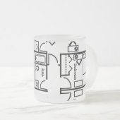 ARCHITEKTEN-TASSE - ENTWURFS-ENTWURFS-ENTWURF! MATTGLASTASSE (VorderseiteRechts)