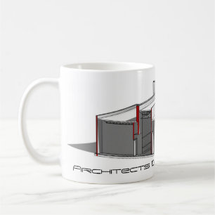 Architekten tun es mit der Modell-Tasse Kaffeetasse