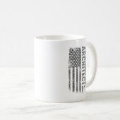 Architekten USA-Flagge Distressed-Design Kaffeetasse (VorderseiteRechts)