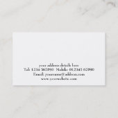 Architekten-Visitenkarte Visitenkarte (Rückseite)