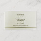 Architekten-Visitenkarte Visitenkarte (Rückseite)