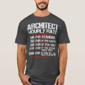 Architektin Hourly Rate Architecture Funny T-Shirt (Vorderseite)