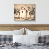 Architektonisch antike orthodoxe Kirchenruinen Zei Leinwanddruck (Insitu (Schlafzimmer))