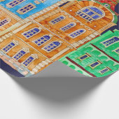 Architektonisch nahtlose Grenzstruktur auf dunklem Geschenkpapier (Ecke)