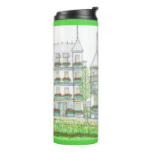 Architektonisch Viktorianische grüne Wärmeleiter Thermosbecher (Nach links gedreht)