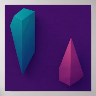 Architektonische 3D-geometrische texturierte Tapet Poster