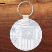 Architektonische Blueprints Schlüsselanhänger (Vorderseite)