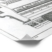 Architektonische Details der griechischen Kammern Poster (Ecke)