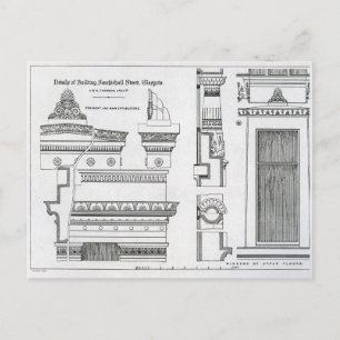 Architektonische Details der griechischen Kammern Postkarte