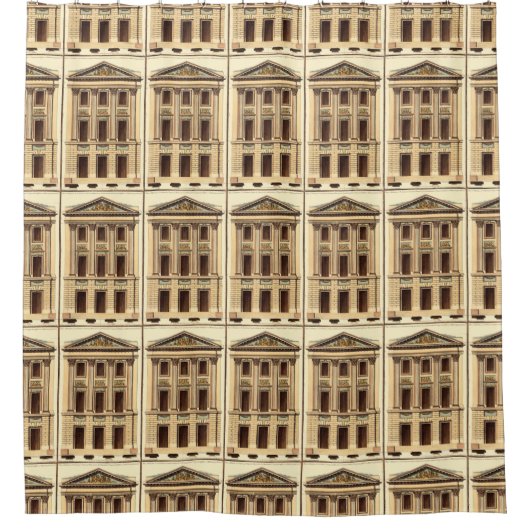 Architektonische Fassade von Jean Deneufforge Duschvorhang (Vorderseite)