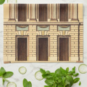 Architektonische Fassade von Jean Deneufforge Geschirrtuch (Gefaltet)