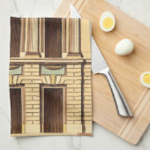 Architektonische Fassade von Jean Deneufforge Geschirrtuch (Viertel Falte)