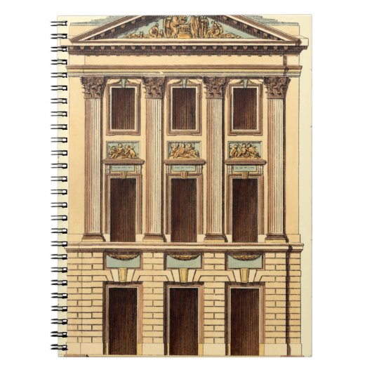 Architektonische Fassade von Jean Deneufforge Notizblock (Vorderseite)