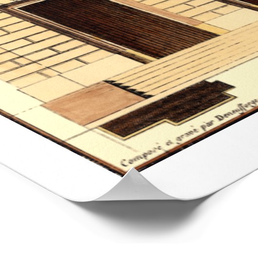 Architektonische Fassade von Jean Deneufforge Poster (Ecke)