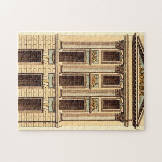 Architektonische Fassade von Jean Deneufforge Puzzle (Horizontal)