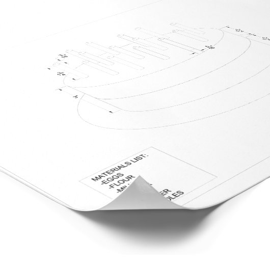Architektonische Geburtstagskuche Poster (Ecke)