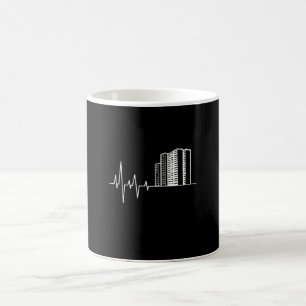 Architektonische Heartbeat-Häuser Kaffeetasse