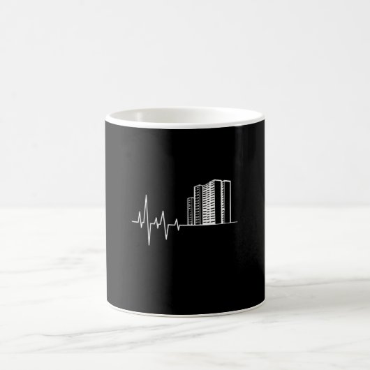 Architektonische Heartbeat-Häuser Kaffeetasse (Mittel)